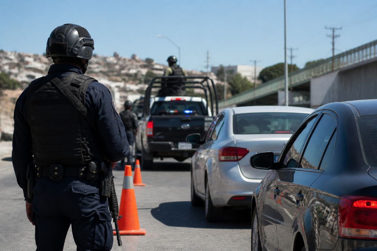 Aseguran 48 vehículos y arsenal en Nogales, Sonora